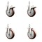 Service Caster 5 Inch 316SS Maroon Polyurethane 10mm Threaded Stem Caster Lock Brake, 2PK SS316TSTTL20S514-PPUB-MRN-M1015-2-S2 - alternate 1